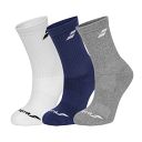 Babolat Long Socks 3P White / Estate Blue / Grey